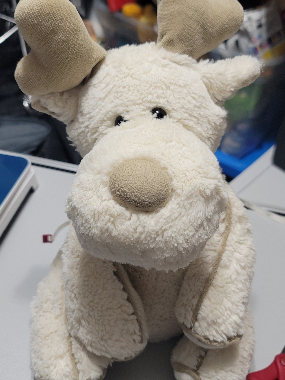 Glee Plush Cream Reindeer Stuffed Animal - Soft Cuddly Toy
